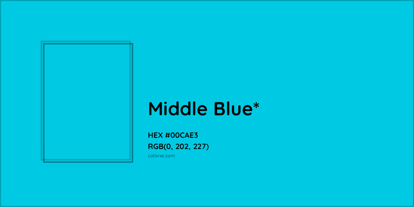 HEX #00CAE3 Color Name, Color Code, Palettes, Similar Paints, Images