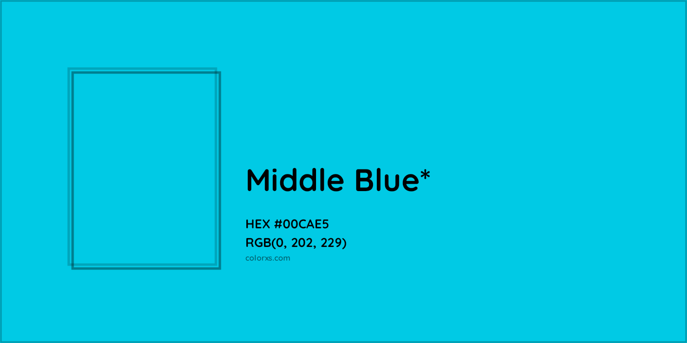 HEX #00CAE5 Color Name, Color Code, Palettes, Similar Paints, Images