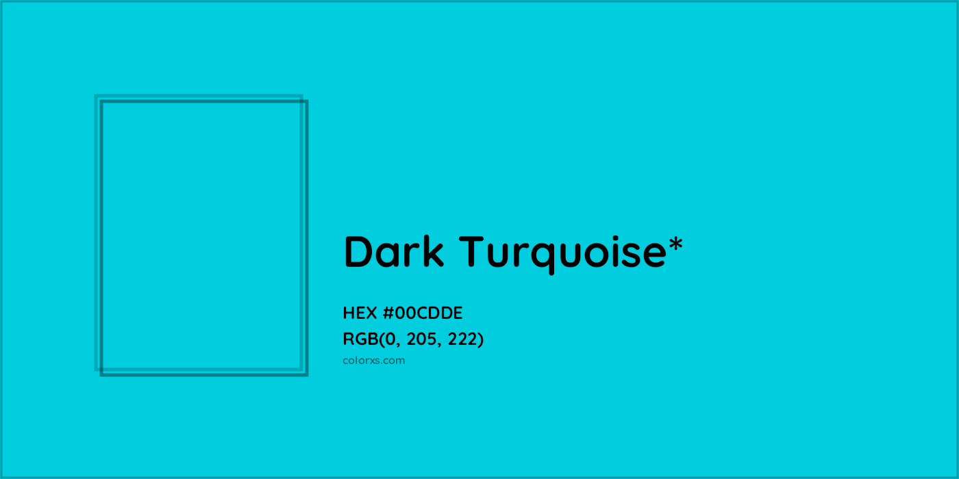 HEX #00CDDE Color Name, Color Code, Palettes, Similar Paints, Images