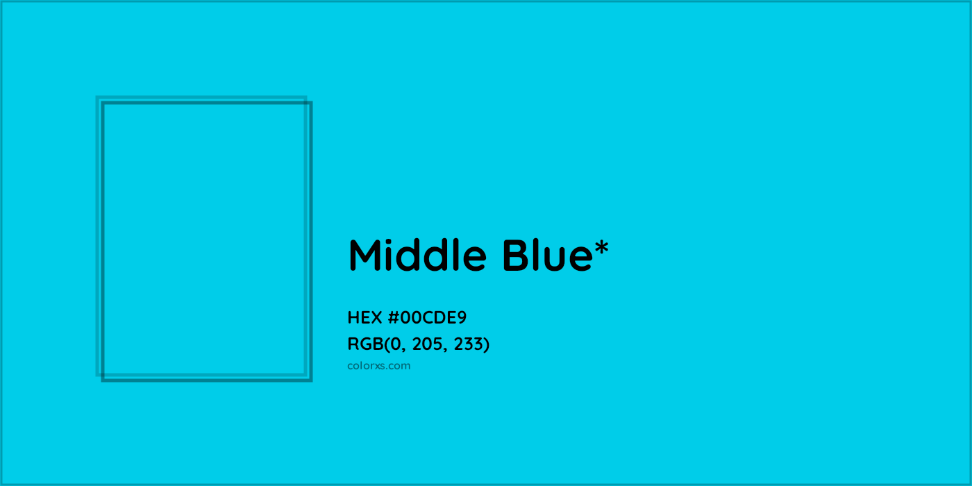 HEX #00CDE9 Color Name, Color Code, Palettes, Similar Paints, Images