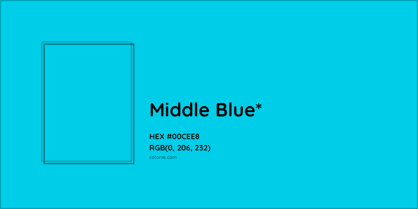 HEX #00CEE8 Color Name, Color Code, Palettes, Similar Paints, Images