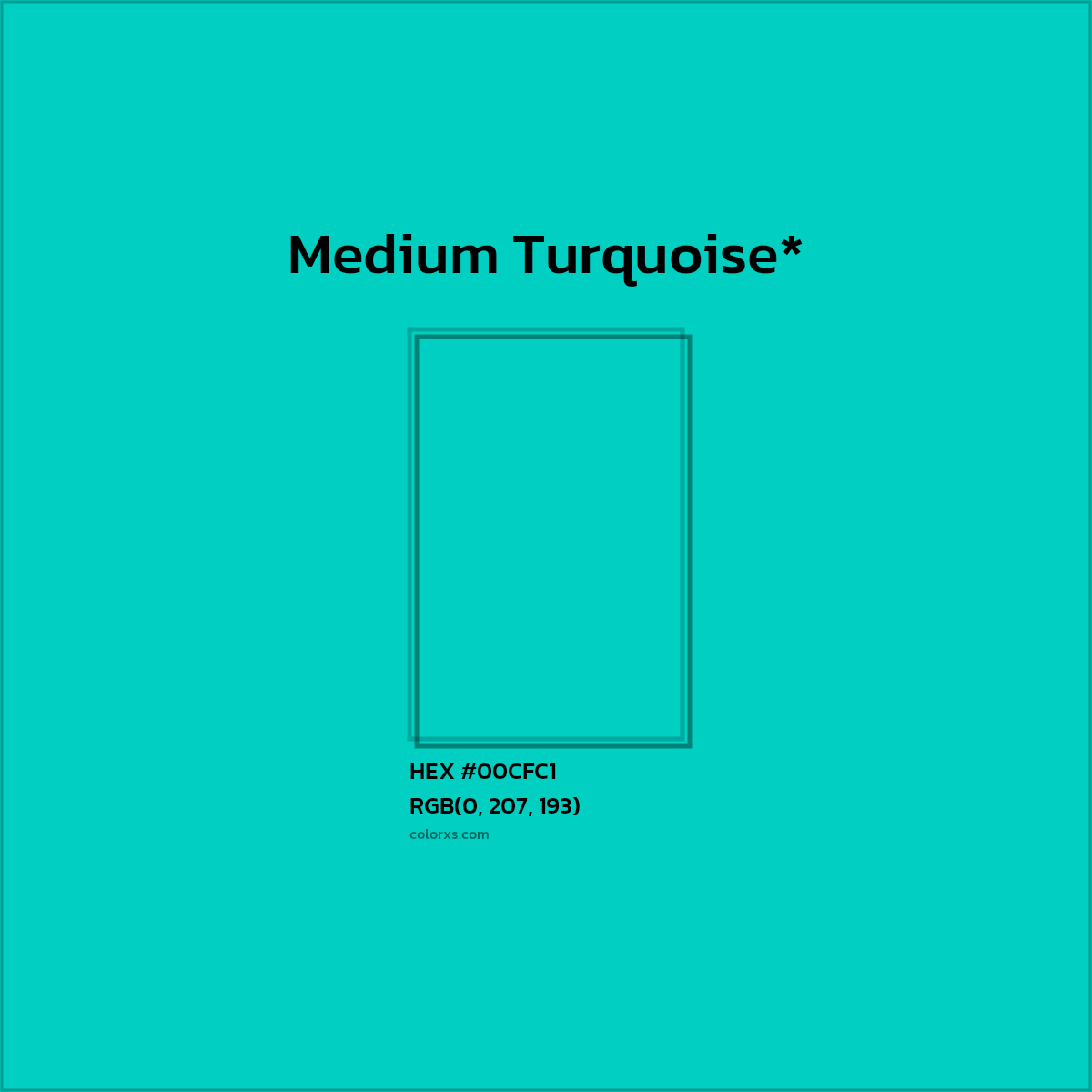 HEX #00CFC1 Color Name, Color Code, Palettes, Similar Paints, Images