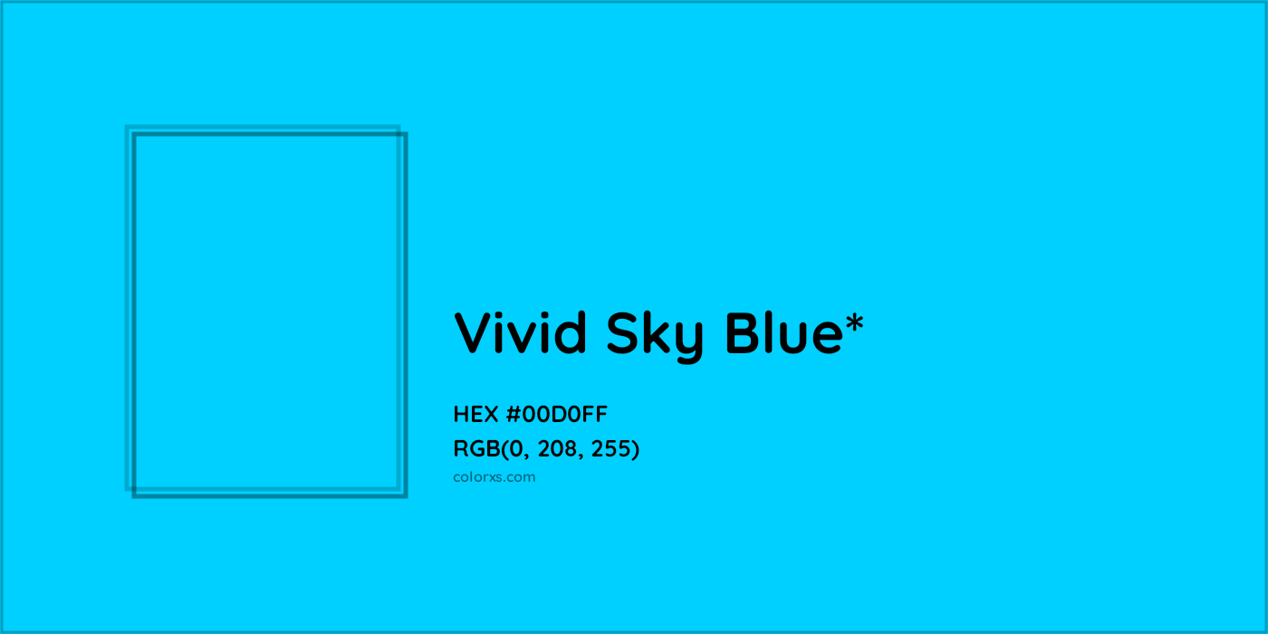 HEX #00D0FF Color Name, Color Code, Palettes, Similar Paints, Images