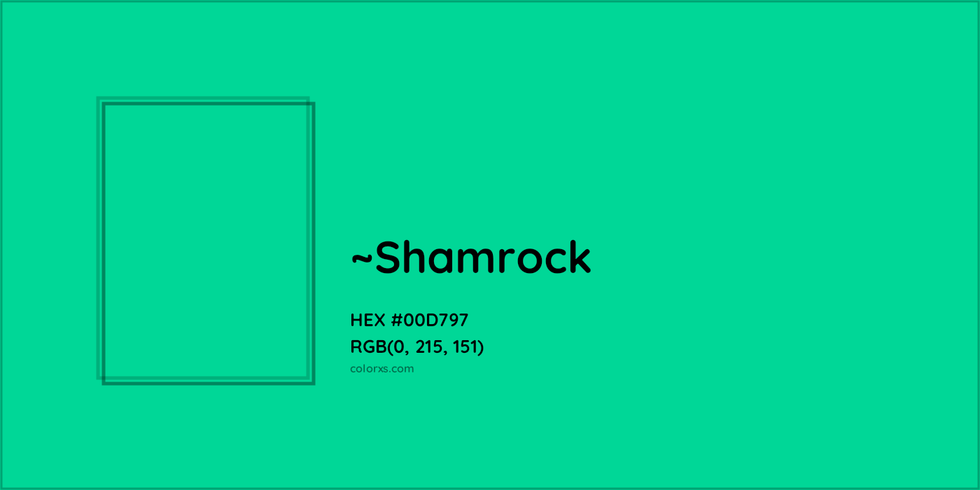 HEX #00D797 Color Name, Color Code, Palettes, Similar Paints, Images