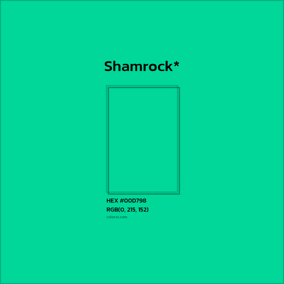 HEX #00D798 Color Name, Color Code, Palettes, Similar Paints, Images