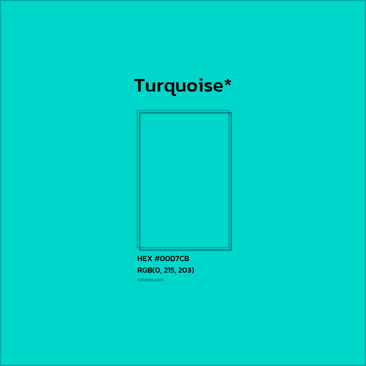 HEX #00D7CB Color Name, Color Code, Palettes, Similar Paints, Images