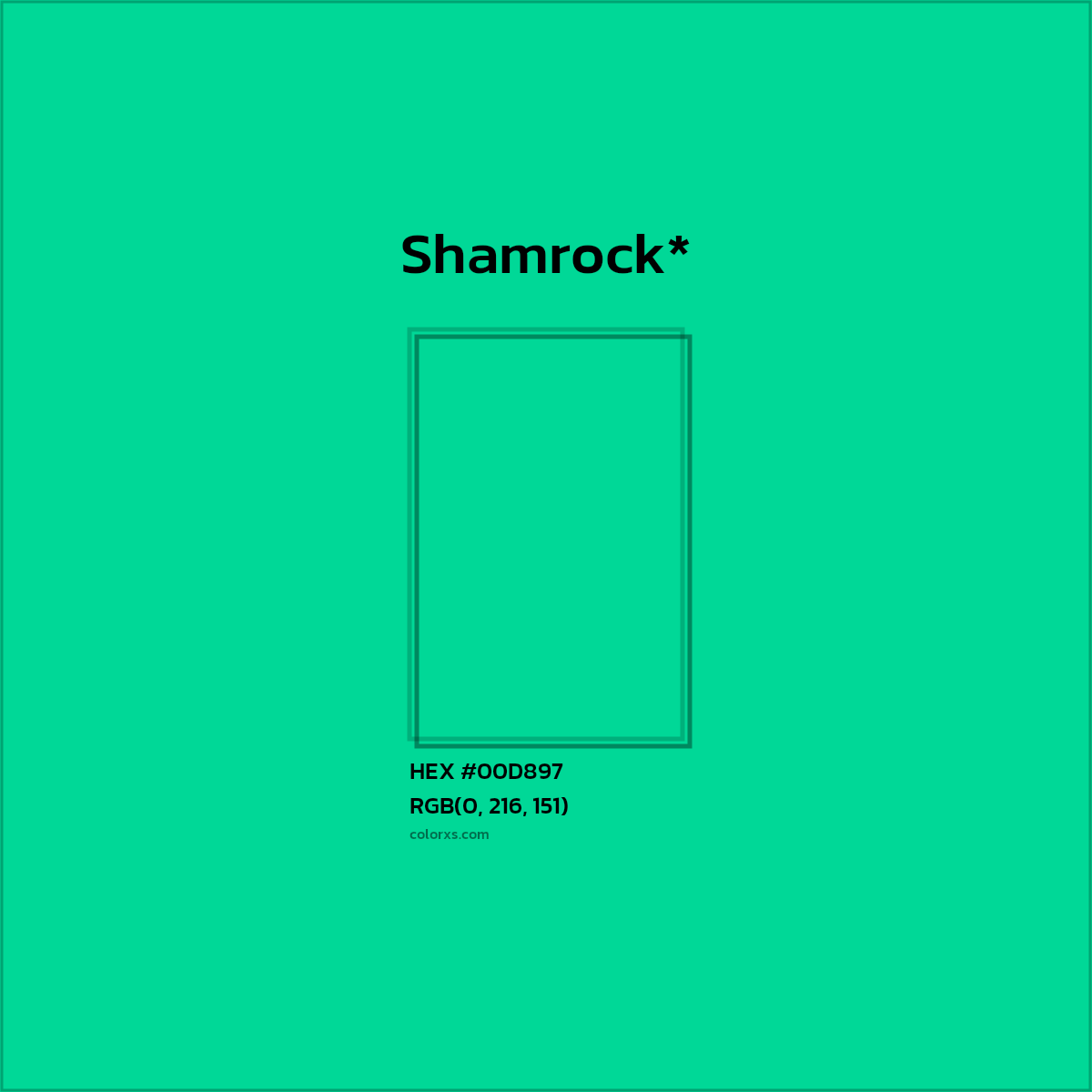 HEX #00D897 Color Name, Color Code, Palettes, Similar Paints, Images