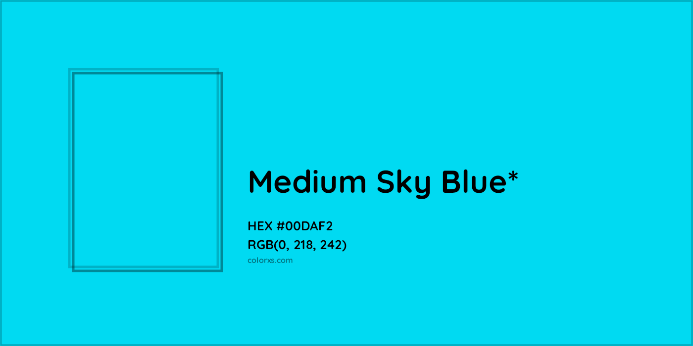 HEX #00DAF2 Color Name, Color Code, Palettes, Similar Paints, Images