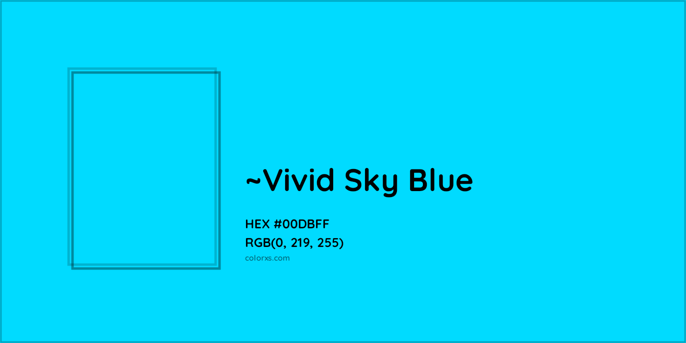HEX #00DBFF Color Name, Color Code, Palettes, Similar Paints, Images
