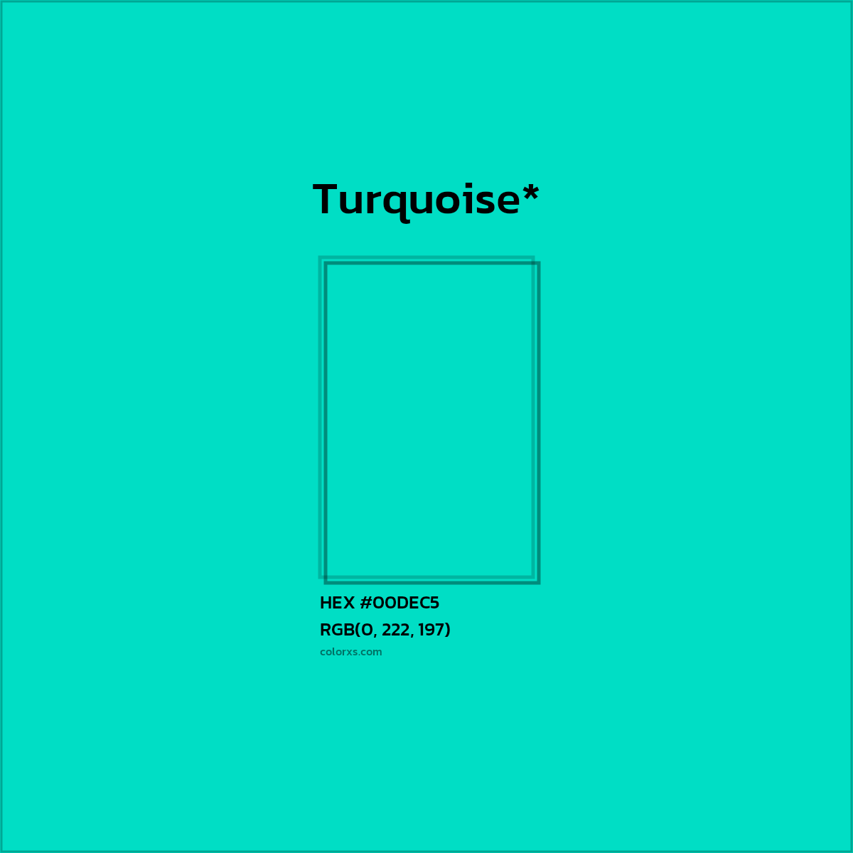 HEX #00DEC5 Color Name, Color Code, Palettes, Similar Paints, Images