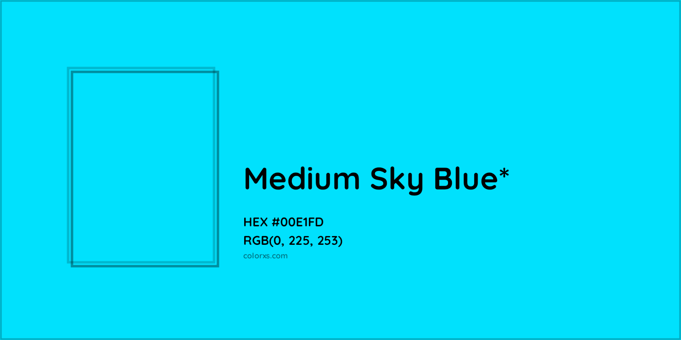 HEX #00E1FD Color Name, Color Code, Palettes, Similar Paints, Images