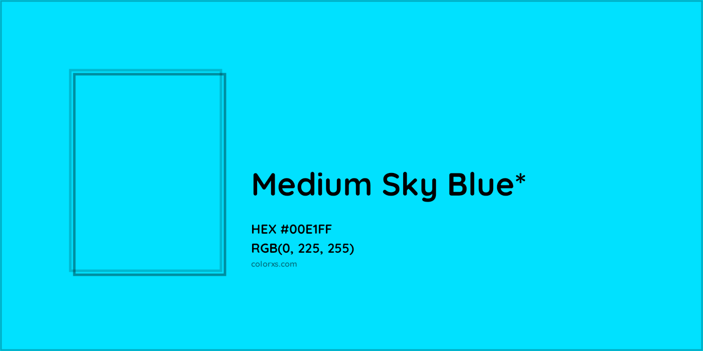 HEX #00E1FF Color Name, Color Code, Palettes, Similar Paints, Images