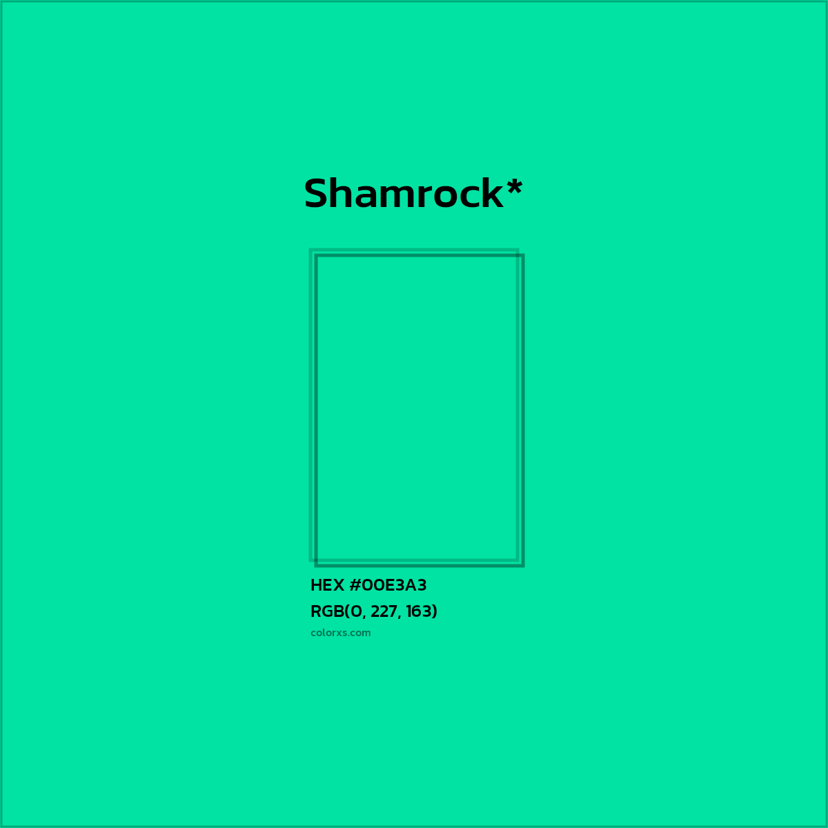 HEX #00E3A3 Color Name, Color Code, Palettes, Similar Paints, Images