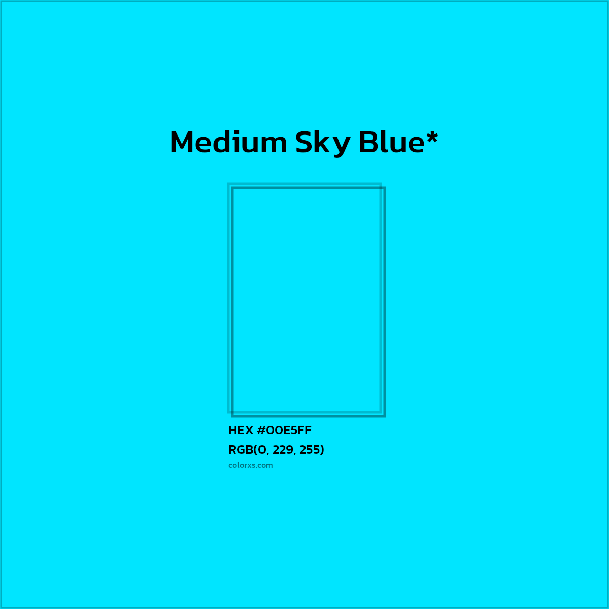 HEX #00E5FF Color Name, Color Code, Palettes, Similar Paints, Images