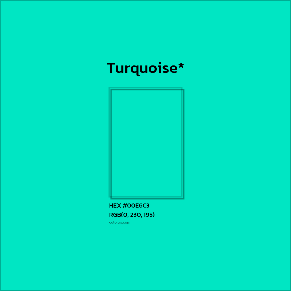 HEX #00E6C3 Color Name, Color Code, Palettes, Similar Paints, Images