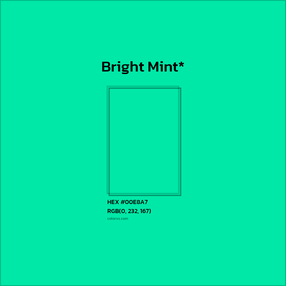 HEX #00E8A7 Color Name, Color Code, Palettes, Similar Paints, Images