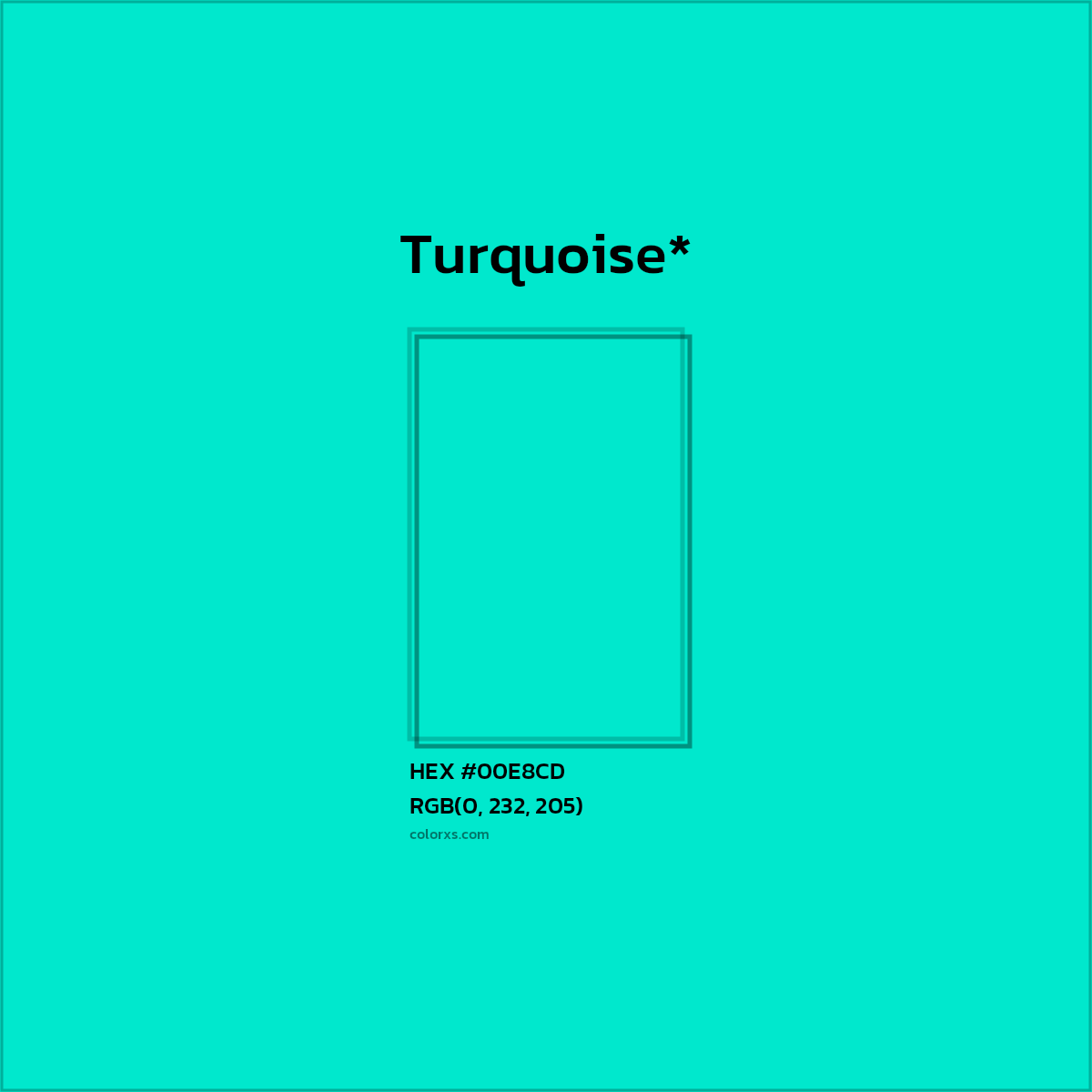 HEX #00E8CD Color Name, Color Code, Palettes, Similar Paints, Images