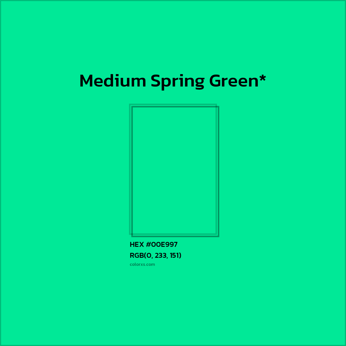 HEX #00E997 Color Name, Color Code, Palettes, Similar Paints, Images