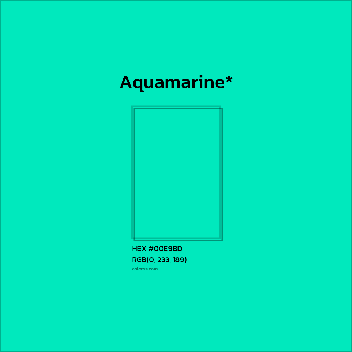 HEX #00E9BD Color Name, Color Code, Palettes, Similar Paints, Images