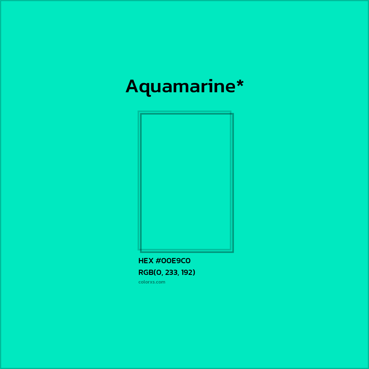 HEX #00E9C0 Color Name, Color Code, Palettes, Similar Paints, Images