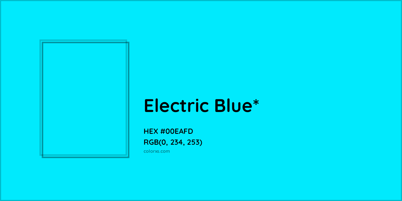 HEX #00EAFD Color Name, Color Code, Palettes, Similar Paints, Images