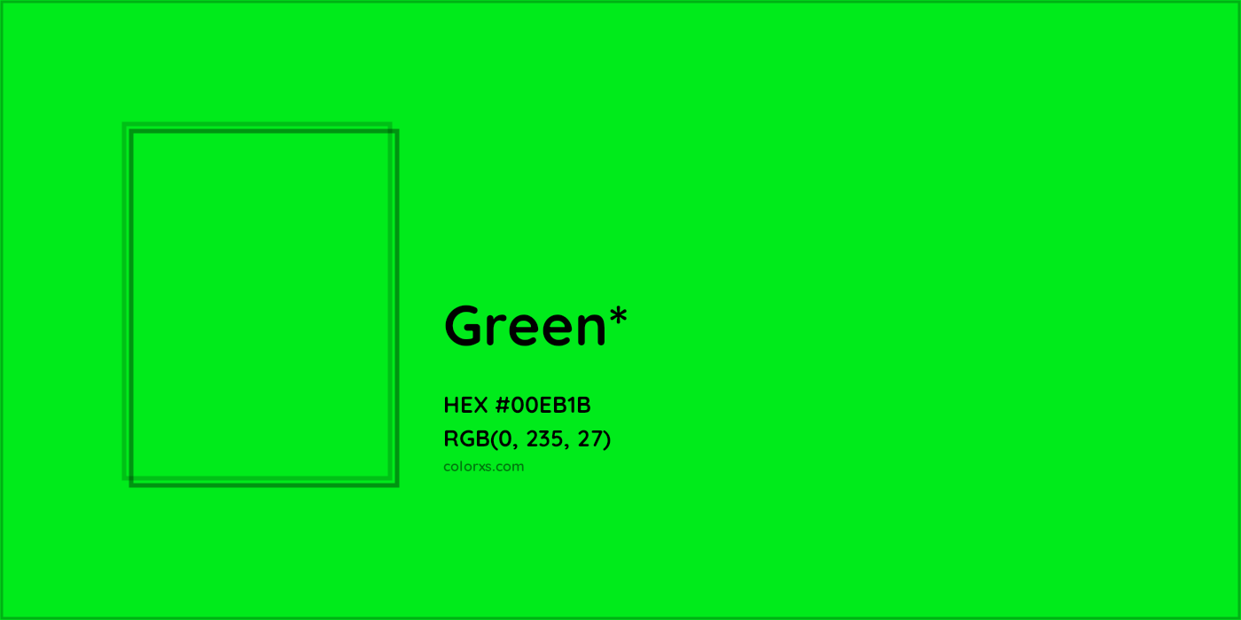 HEX #00EB1B Color Name, Color Code, Palettes, Similar Paints, Images