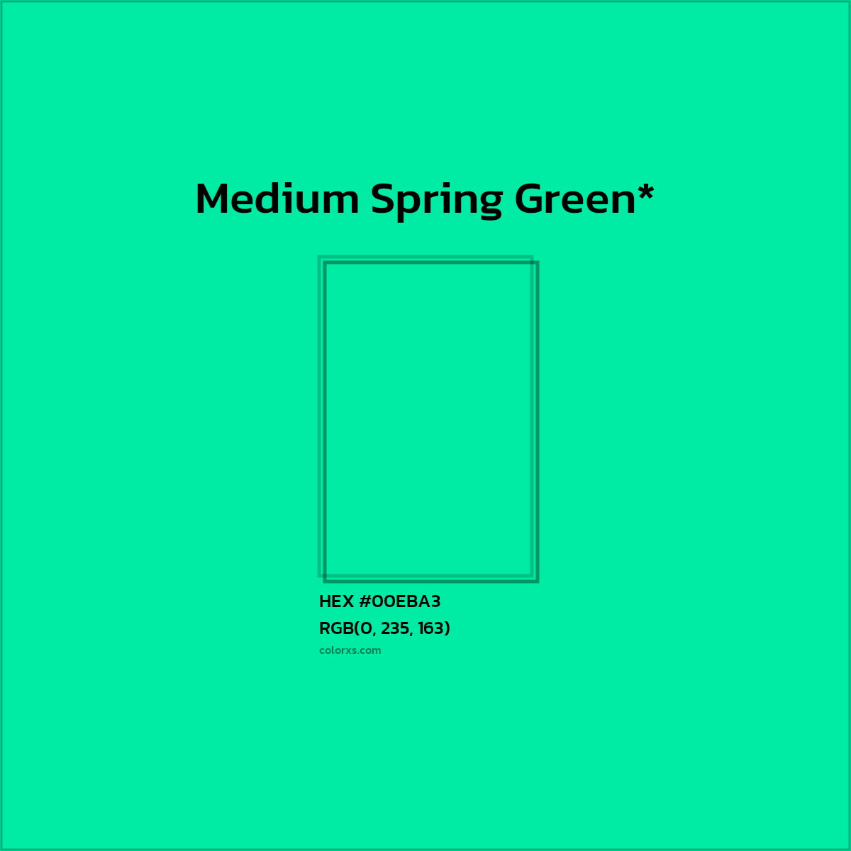 HEX #00EBA3 Color Name, Color Code, Palettes, Similar Paints, Images