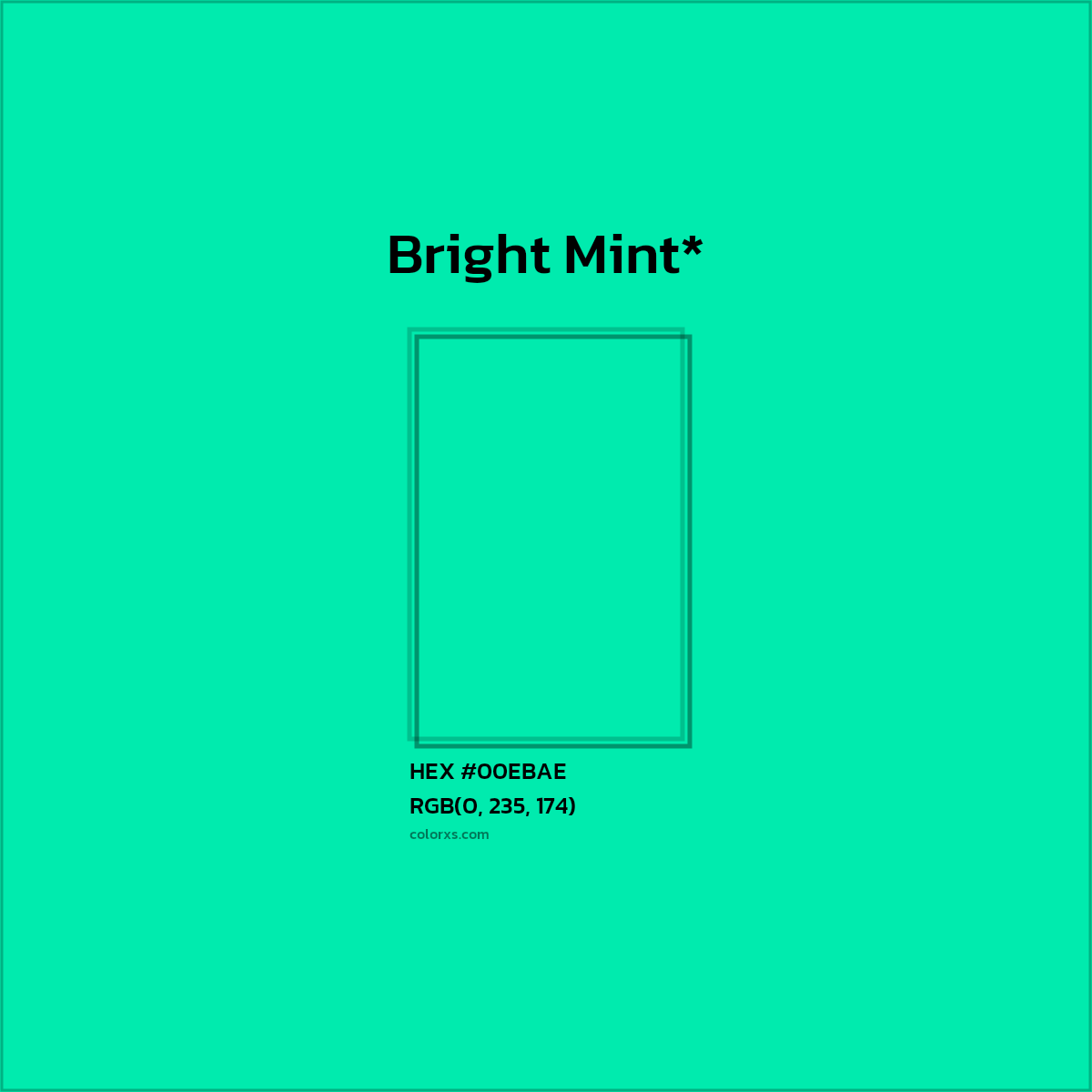 HEX #00EBAE Color Name, Color Code, Palettes, Similar Paints, Images