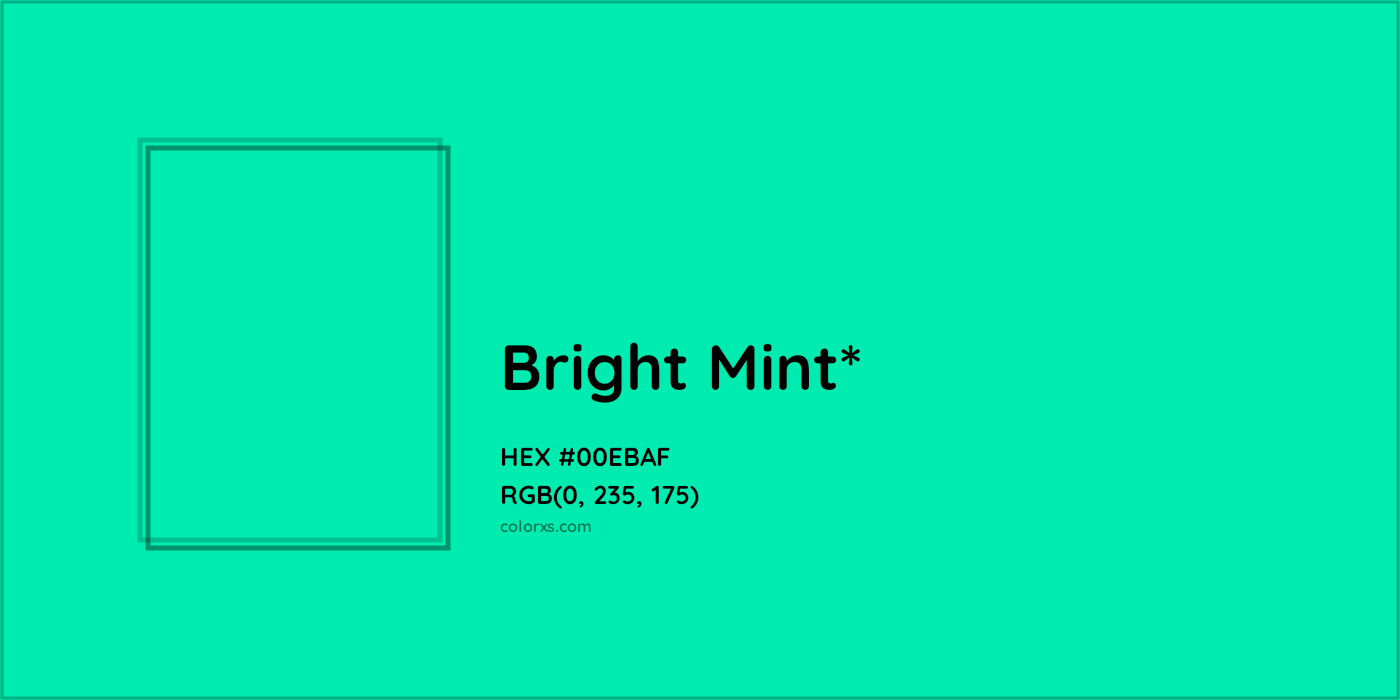 HEX #00EBAF Color Name, Color Code, Palettes, Similar Paints, Images