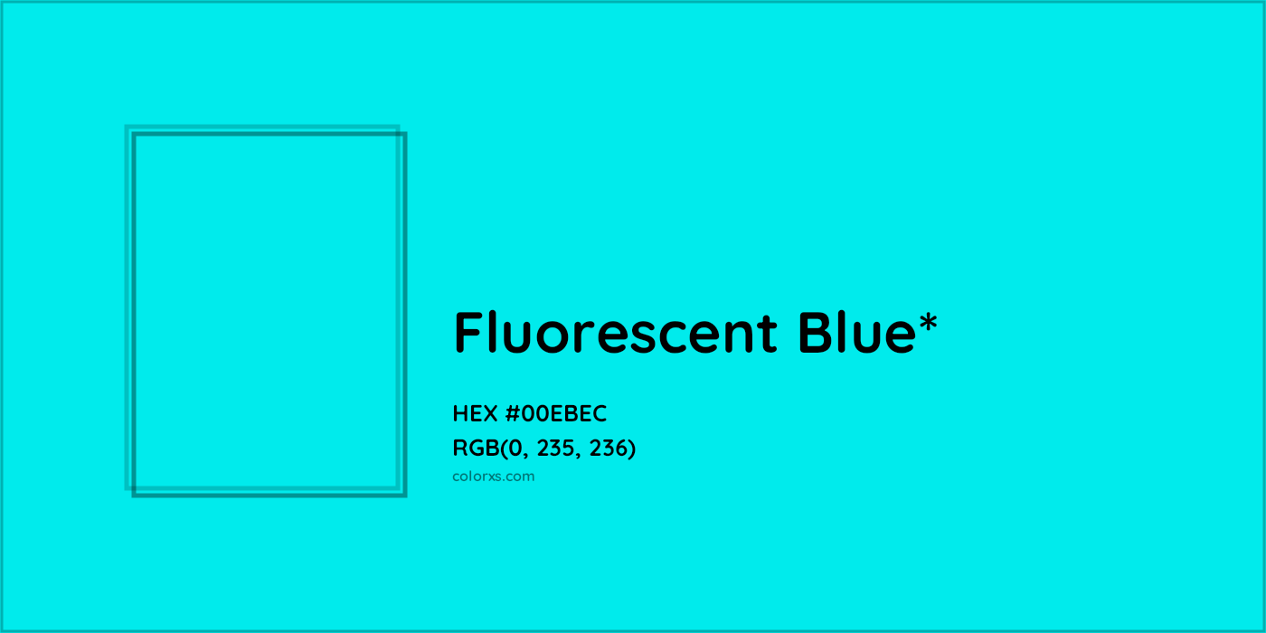 HEX #00EBEC Color Name, Color Code, Palettes, Similar Paints, Images