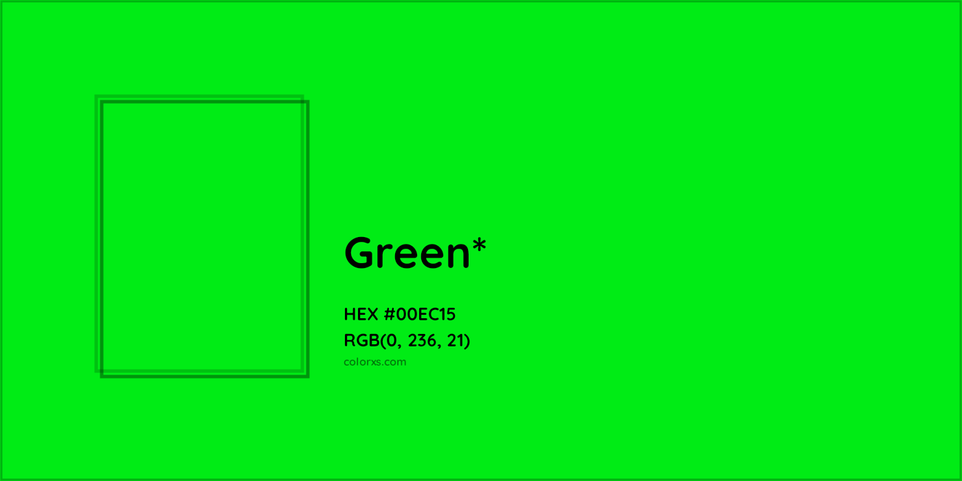HEX #00EC15 Color Name, Color Code, Palettes, Similar Paints, Images