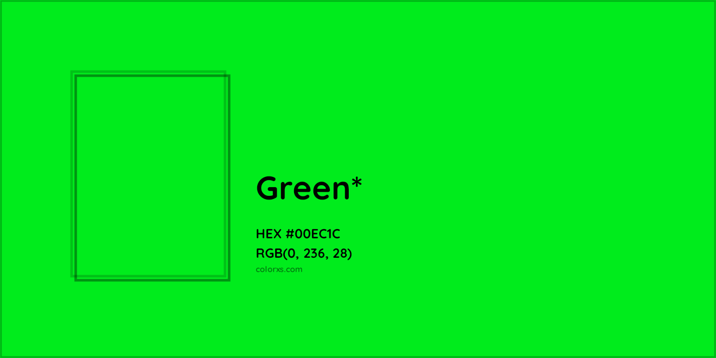 HEX #00EC1C Color Name, Color Code, Palettes, Similar Paints, Images