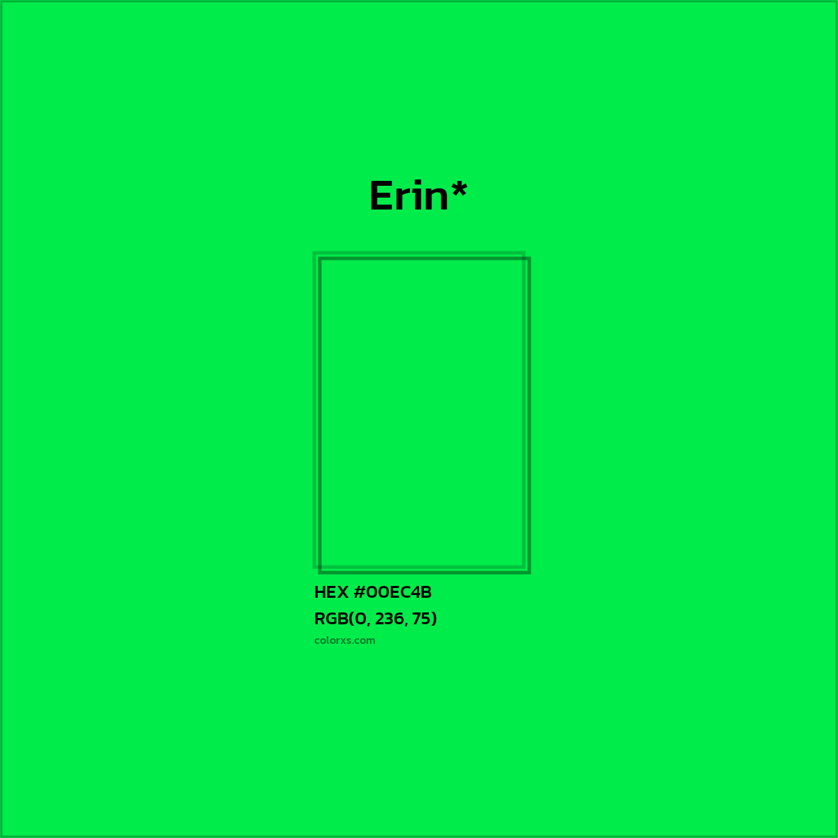 HEX #00EC4B Color Name, Color Code, Palettes, Similar Paints, Images