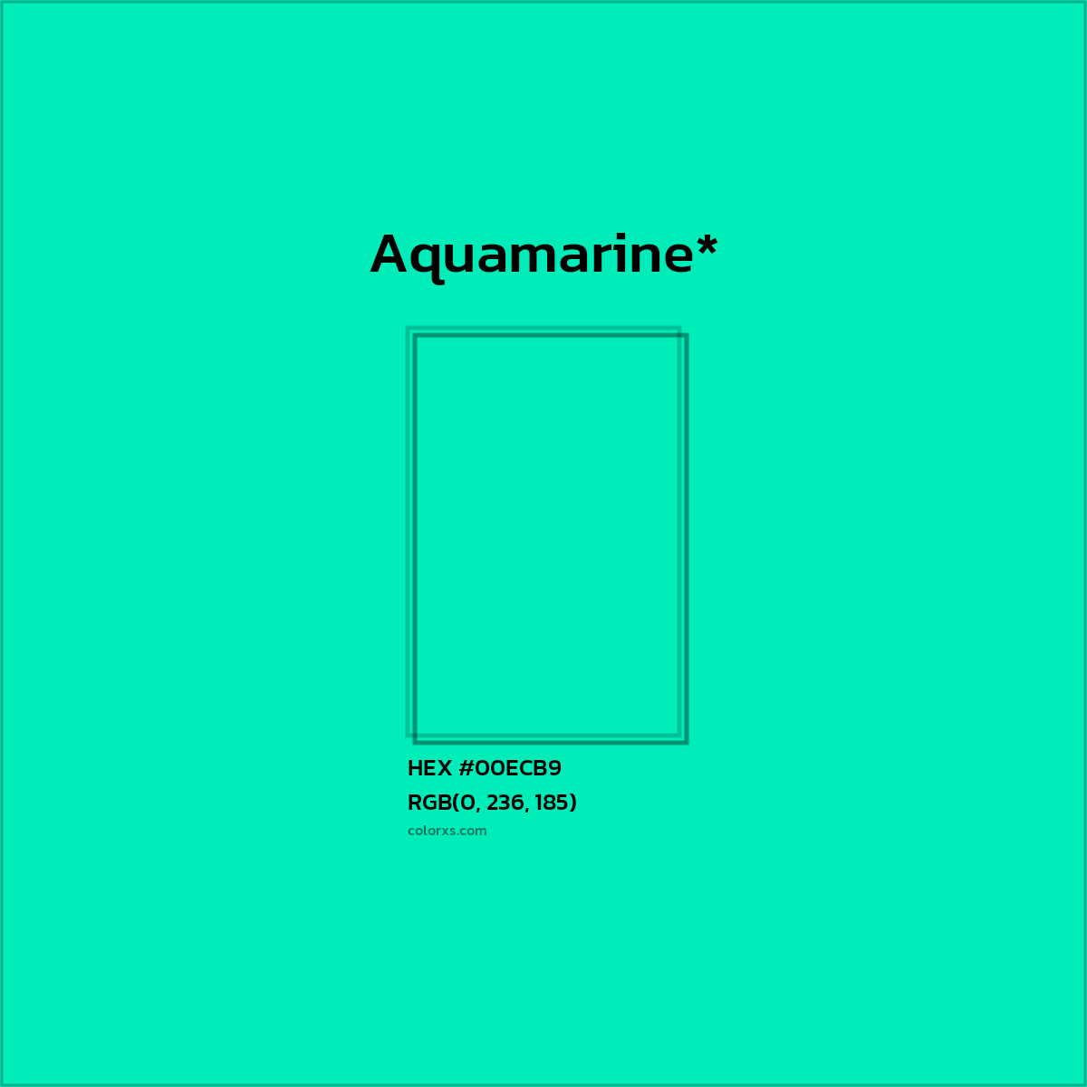 HEX #00ECB9 Color Name, Color Code, Palettes, Similar Paints, Images