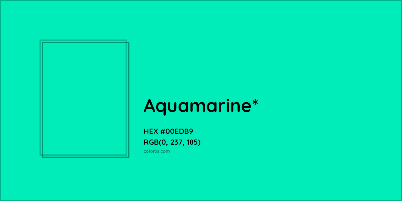 HEX #00EDB9 Color Name, Color Code, Palettes, Similar Paints, Images