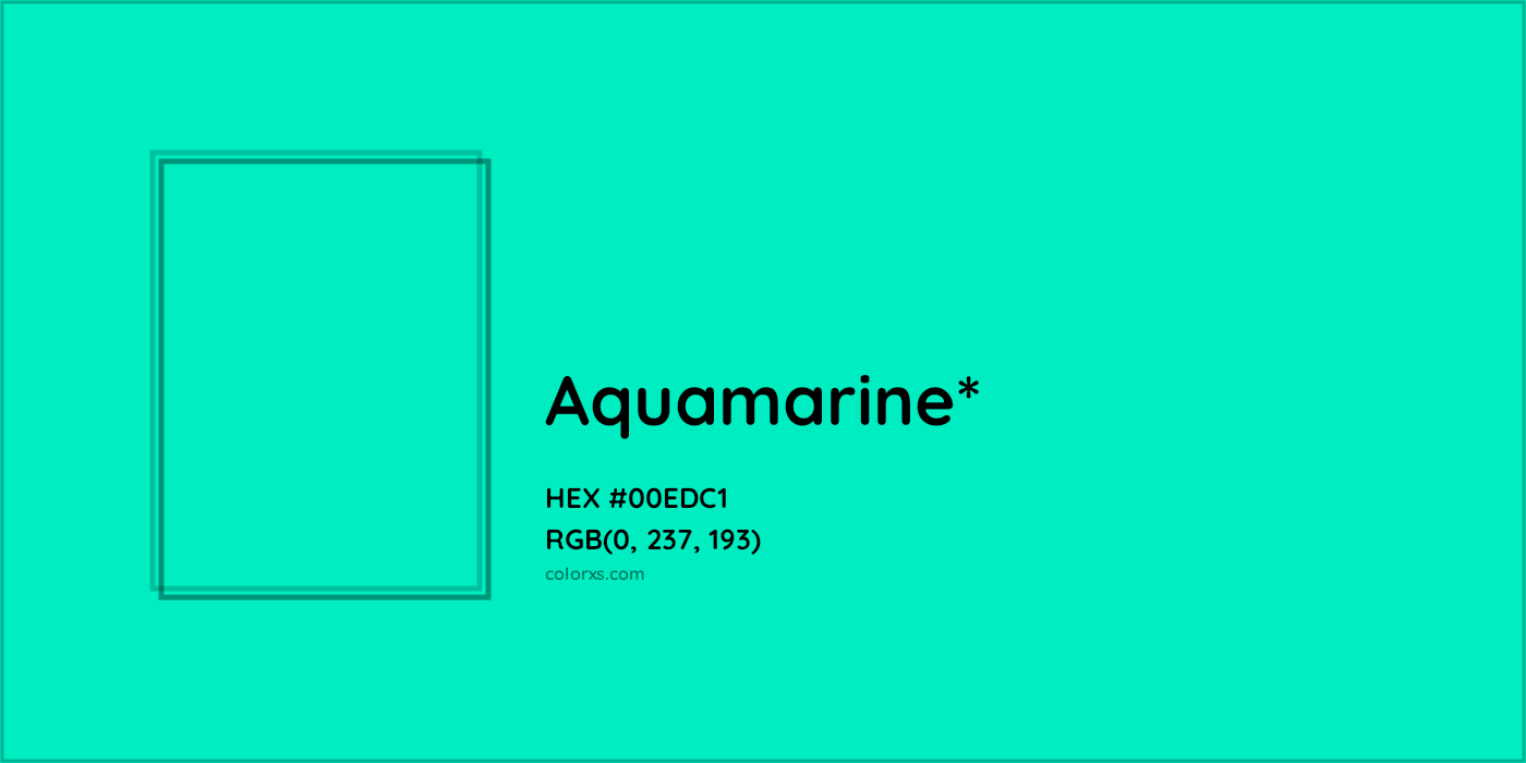 HEX #00EDC1 Color Name, Color Code, Palettes, Similar Paints, Images