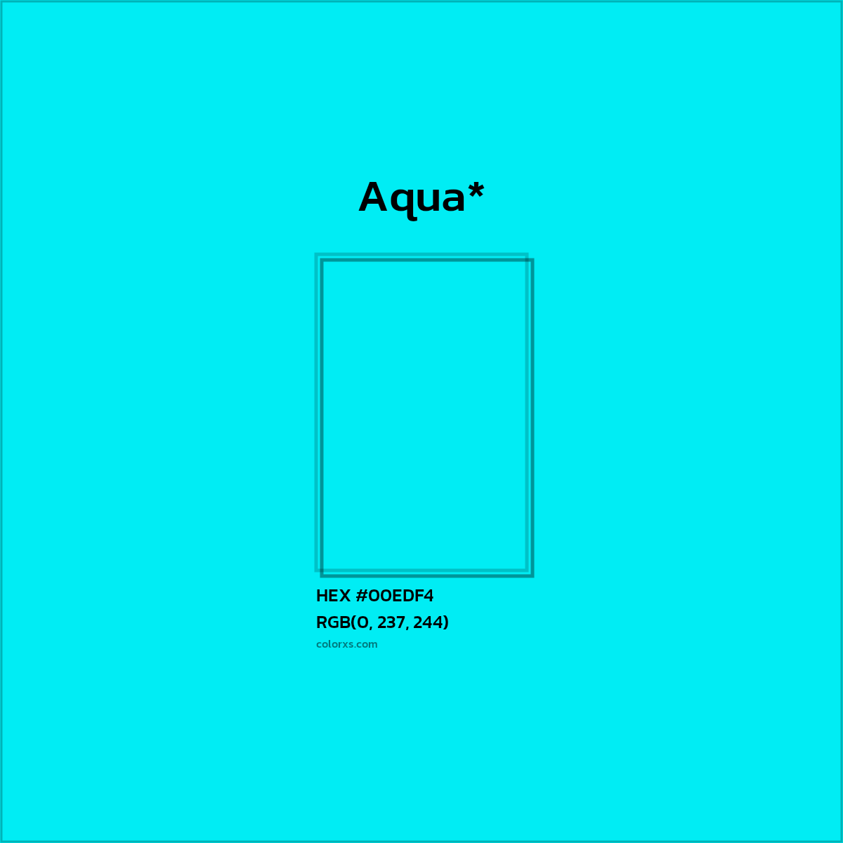 HEX #00EDF4 Color Name, Color Code, Palettes, Similar Paints, Images