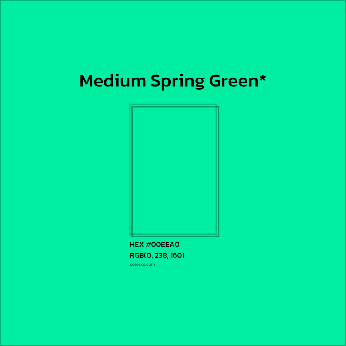 HEX #00EEA0 Color Name, Color Code, Palettes, Similar Paints, Images