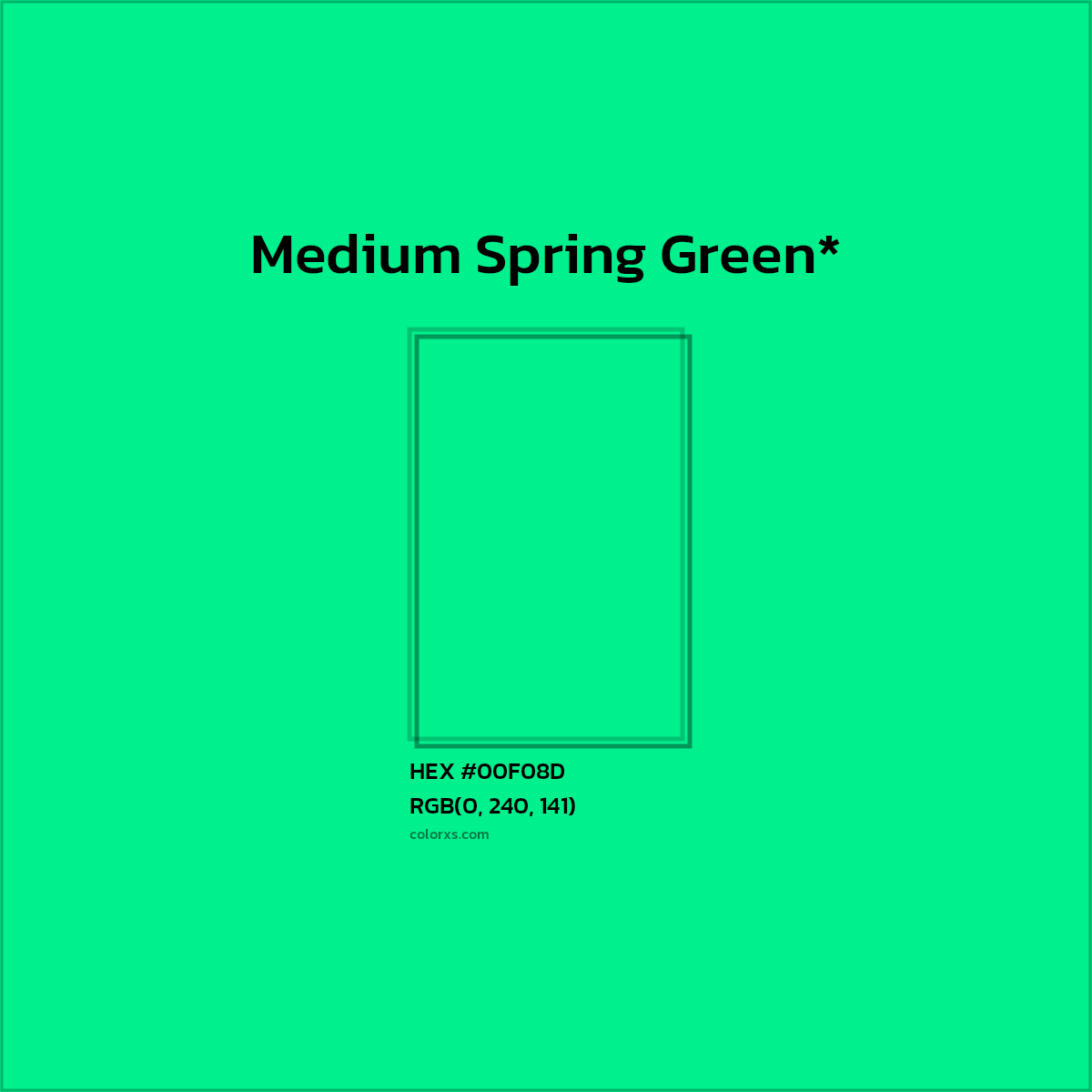 HEX #00F08D Color Name, Color Code, Palettes, Similar Paints, Images