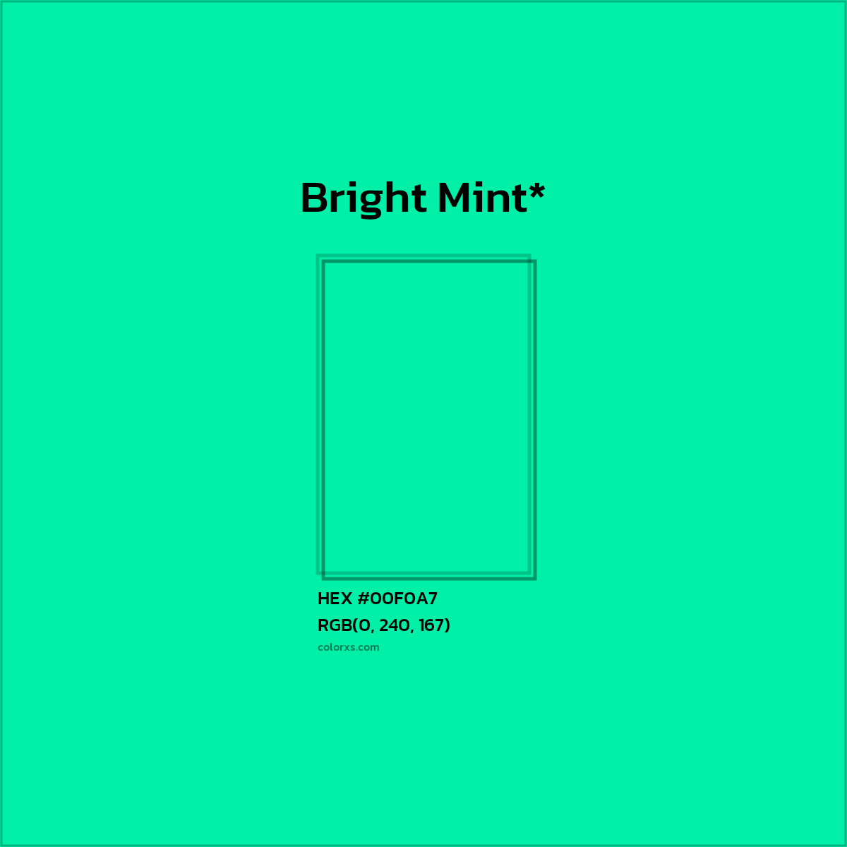 HEX #00F0A7 Color Name, Color Code, Palettes, Similar Paints, Images