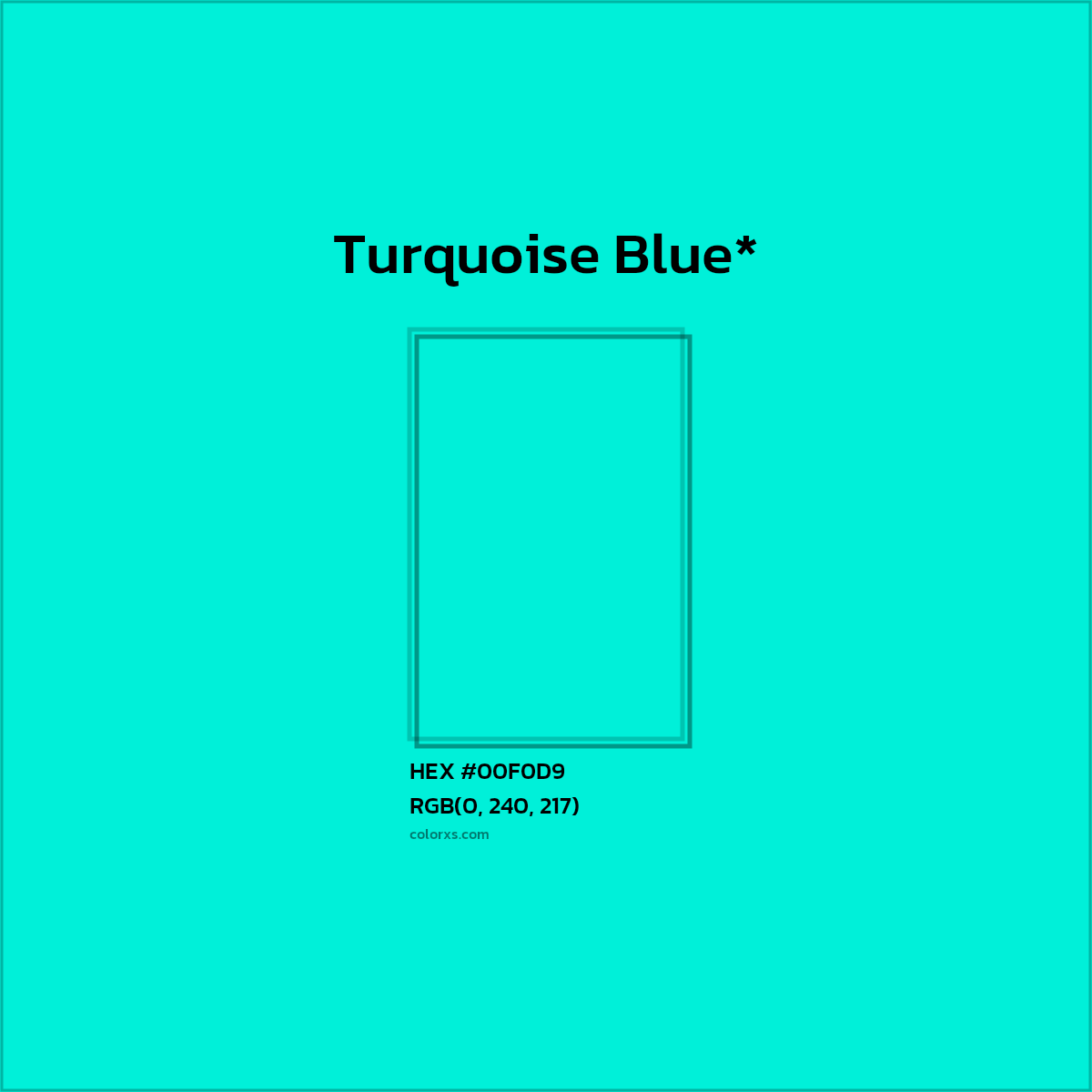 HEX #00F0D9 Color Name, Color Code, Palettes, Similar Paints, Images