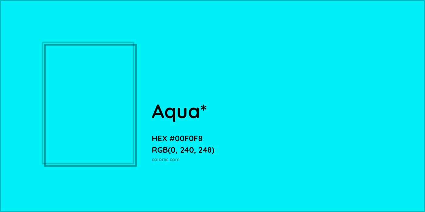 HEX #00F0F8 Color Name, Color Code, Palettes, Similar Paints, Images