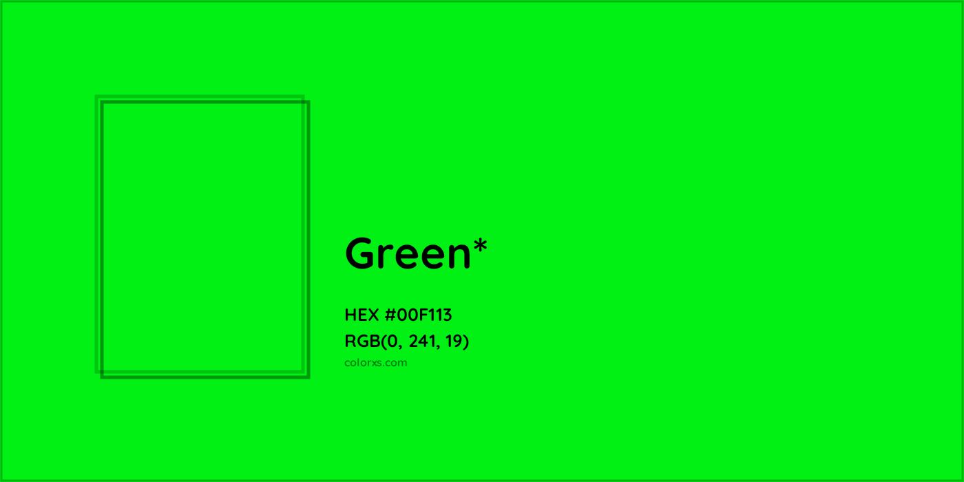 HEX #00F113 Color Name, Color Code, Palettes, Similar Paints, Images