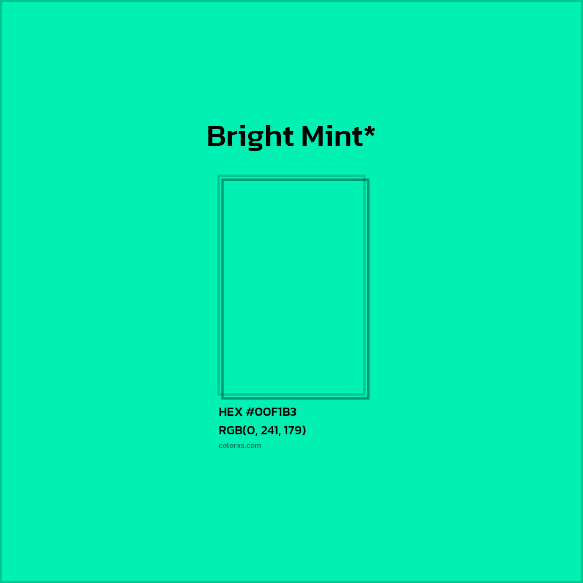 HEX #00F1B3 Color Name, Color Code, Palettes, Similar Paints, Images
