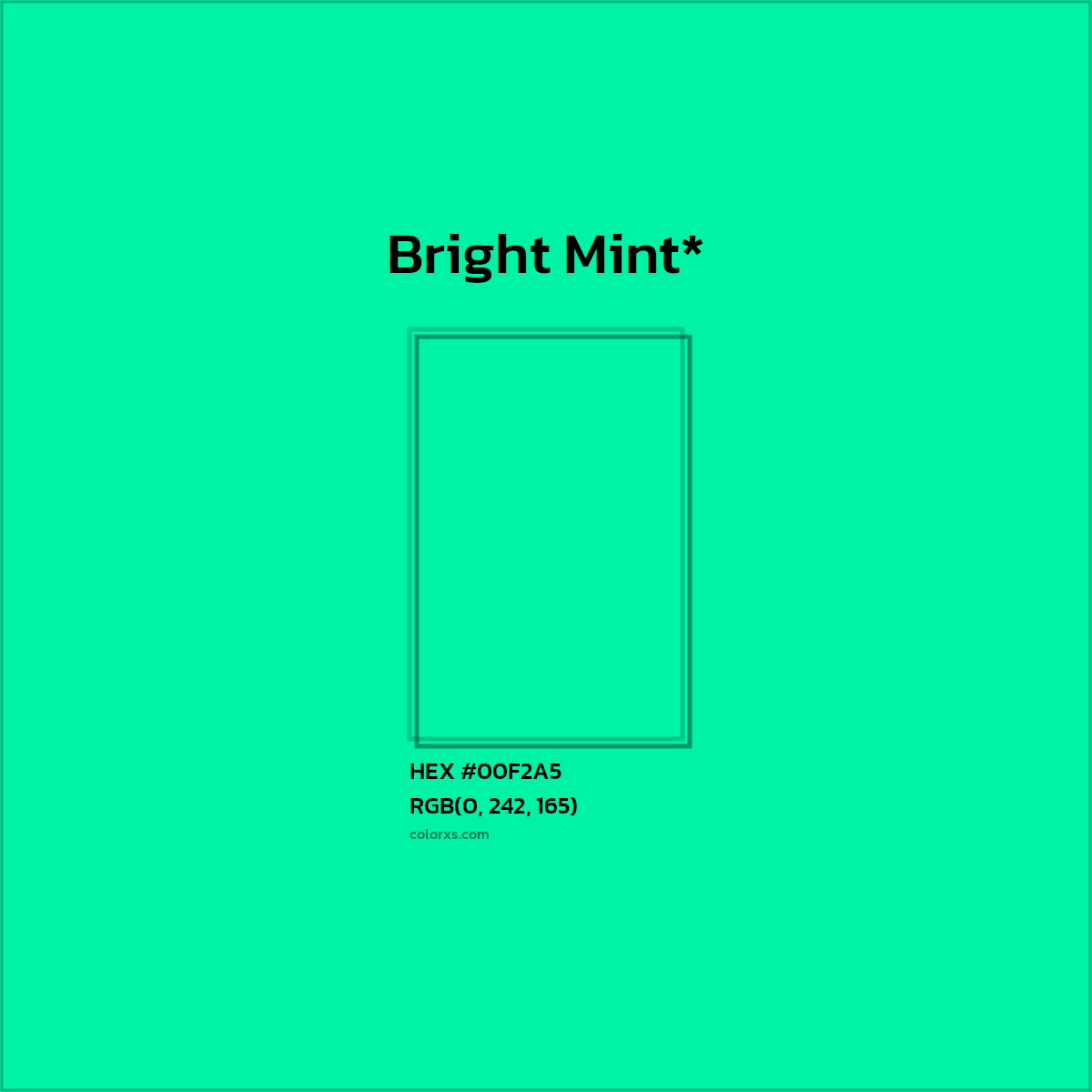HEX #00F2A5 Color Name, Color Code, Palettes, Similar Paints, Images