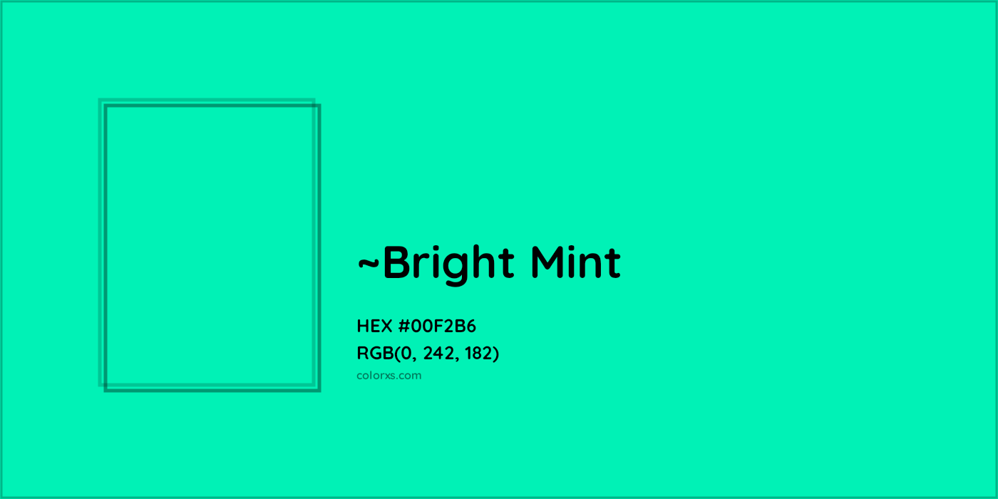 HEX #00F2B6 Color Name, Color Code, Palettes, Similar Paints, Images