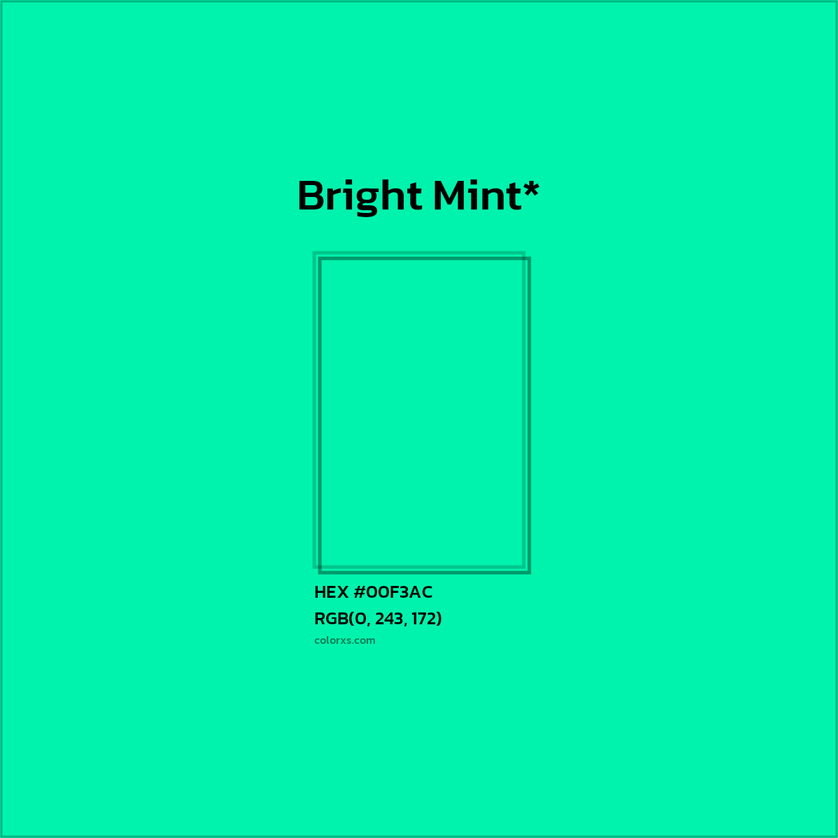 HEX #00F3AC Color Name, Color Code, Palettes, Similar Paints, Images