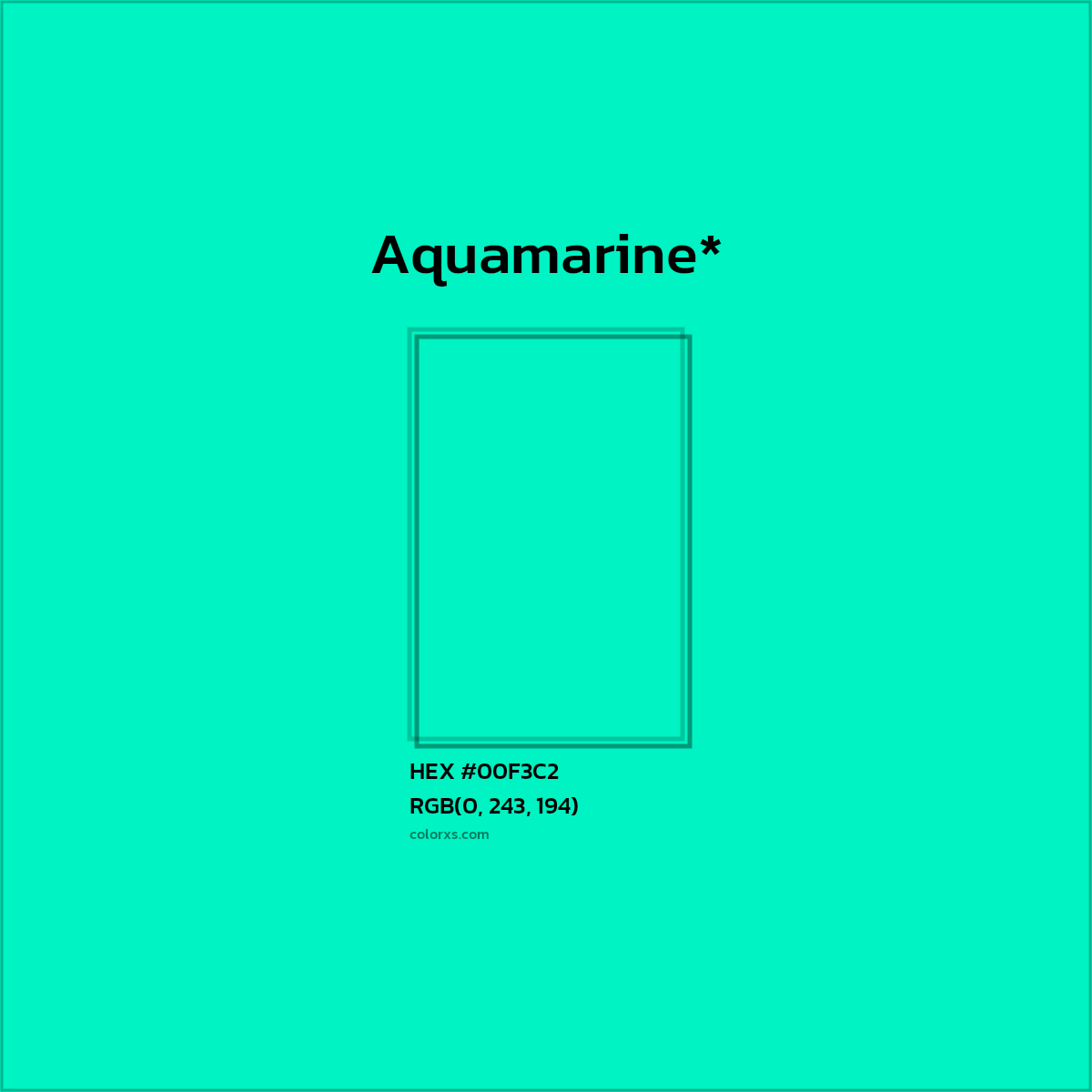 HEX #00F3C2 Color Name, Color Code, Palettes, Similar Paints, Images