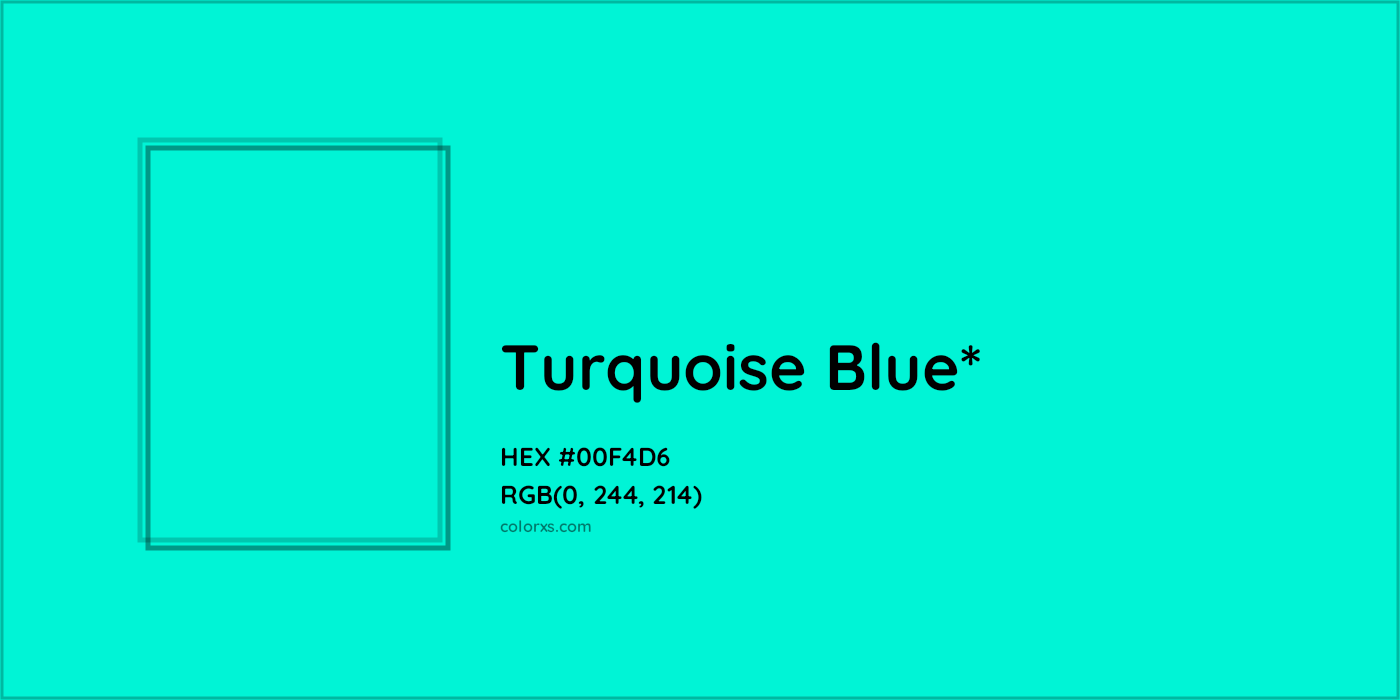 HEX #00F4D6 Color Name, Color Code, Palettes, Similar Paints, Images
