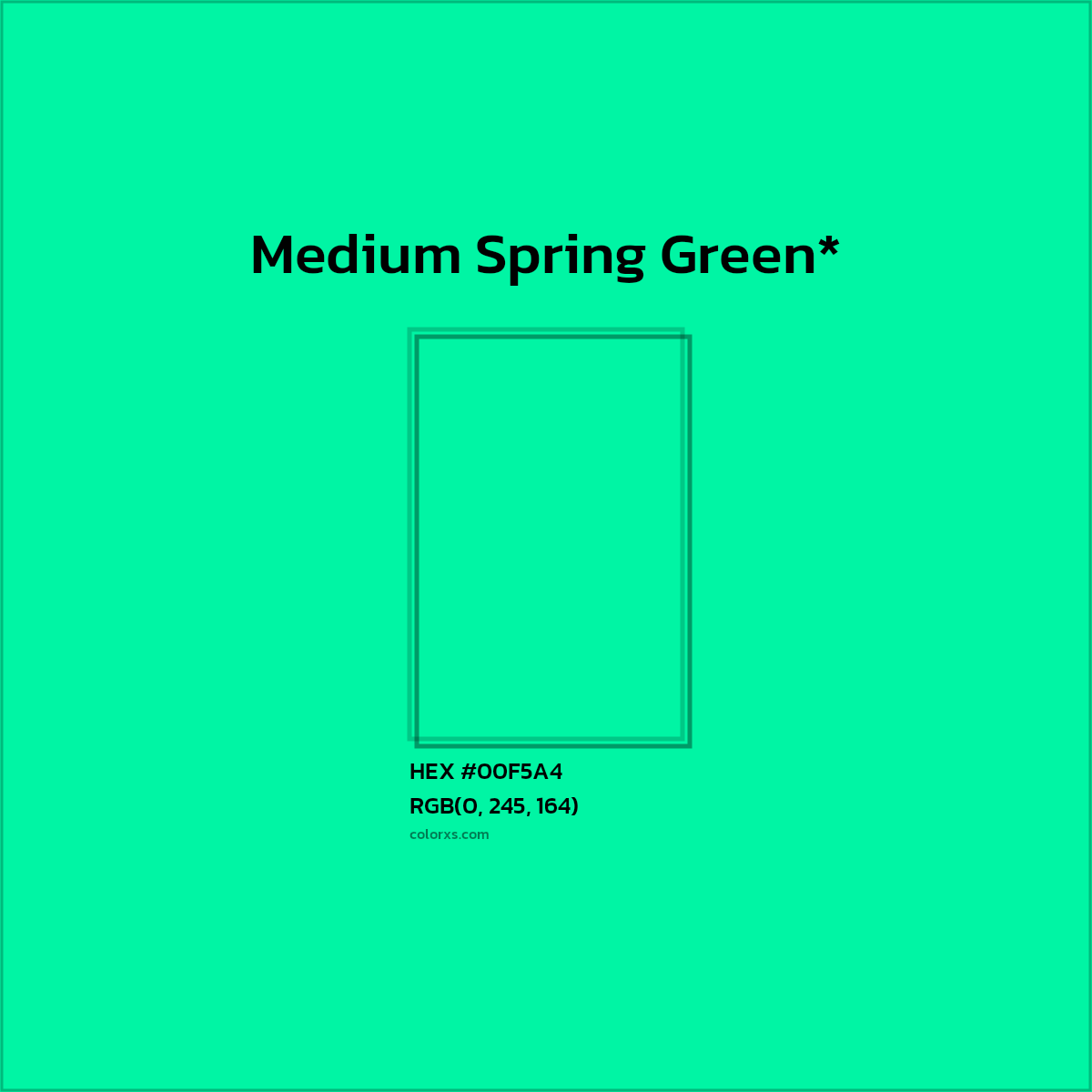 HEX #00F5A4 Color Name, Color Code, Palettes, Similar Paints, Images